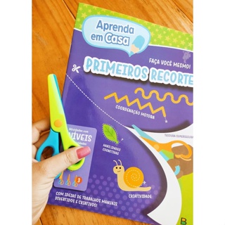 Livro Primeiros Recortes Tesoura -Aprenda Em Casa Brasileitura em Oferta na Shopee