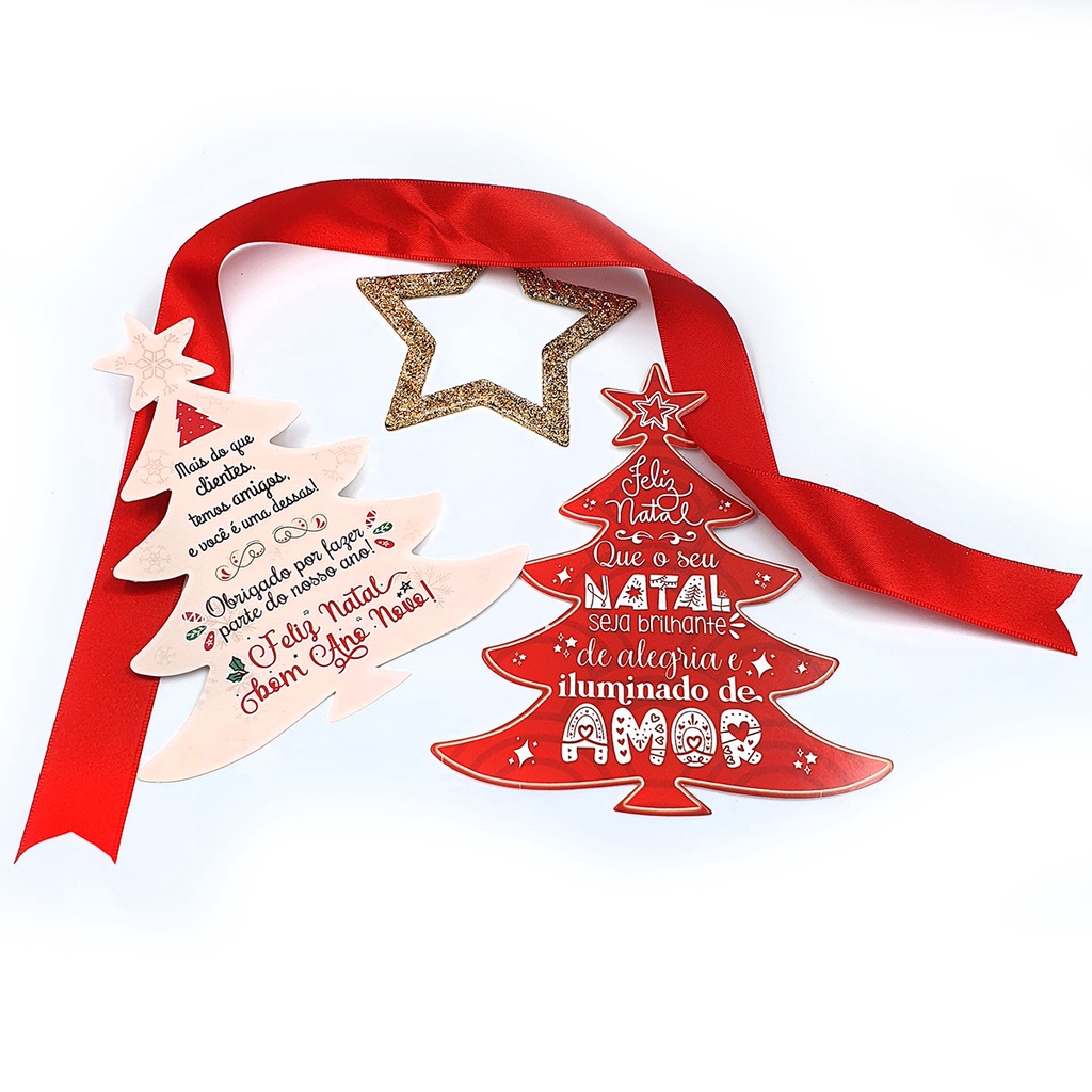 Cartão de agradecimento especial de Natal (formato de árvore) TAG de Natal  Grande (13 x 11,5cm) | Shopee Brasil
