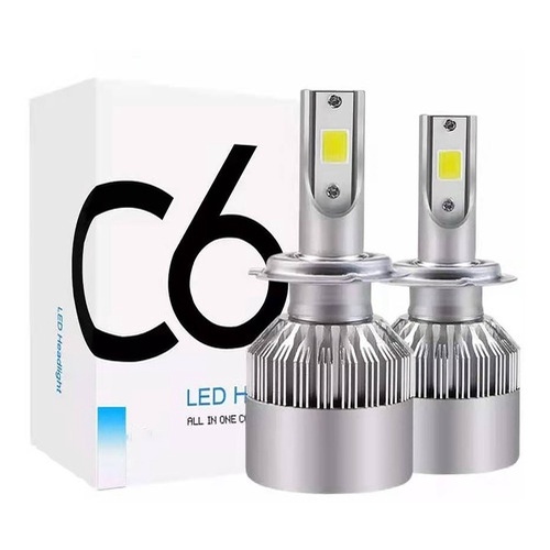 Par Lampada Led H1 72w 7200 Lumen 8000k Super Branca 12v
