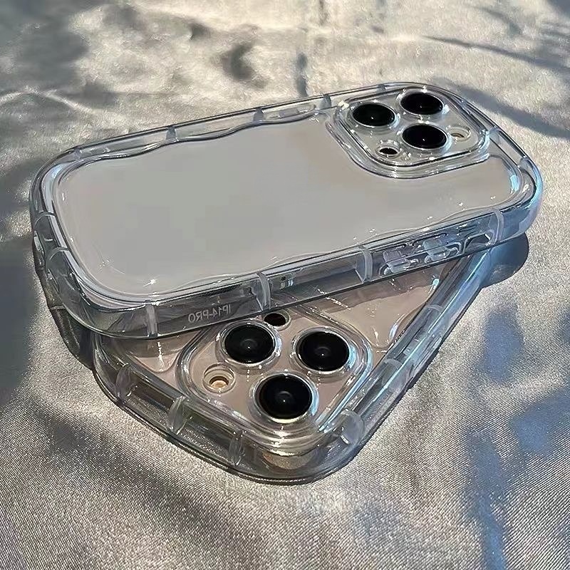 Capa Transparente Espessada Para iPhone 16 15 14 13 12 11 Pro Max X Xr Xsmax 7 8 Plus Air Bag Soft TPU Case Traseira Com em Oferta na Shopee