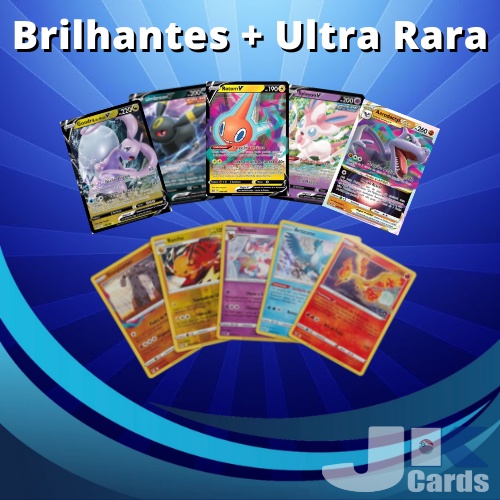 Lote até 80 Cartas Pokemon Com BRILHANTE GARANTIDA - ORIGINAL COPAG -  Escorrega o Preço