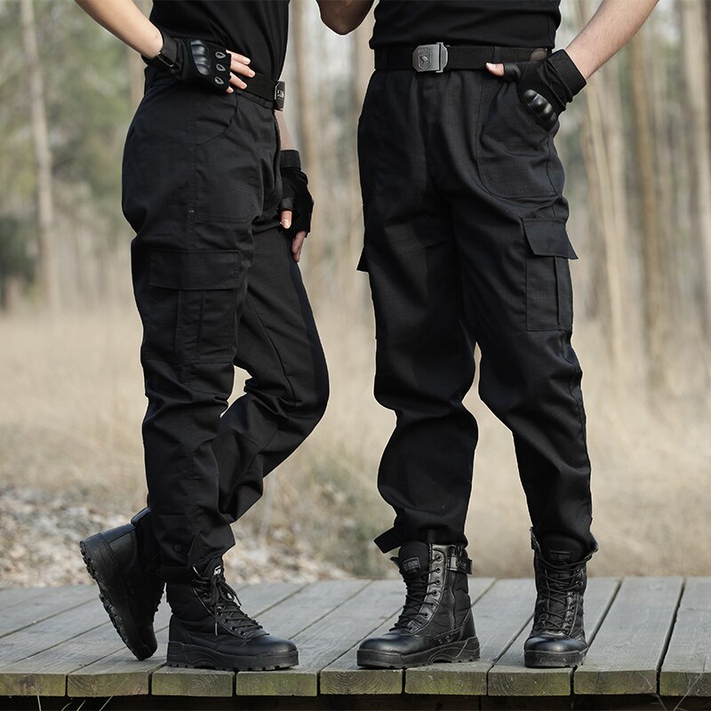 Calça Tática Preta Masculina Militar Casual Cargo Camuflagem De Trabalho Do  Exército Moletom Airsoft Pantalones - Escorrega o Preço