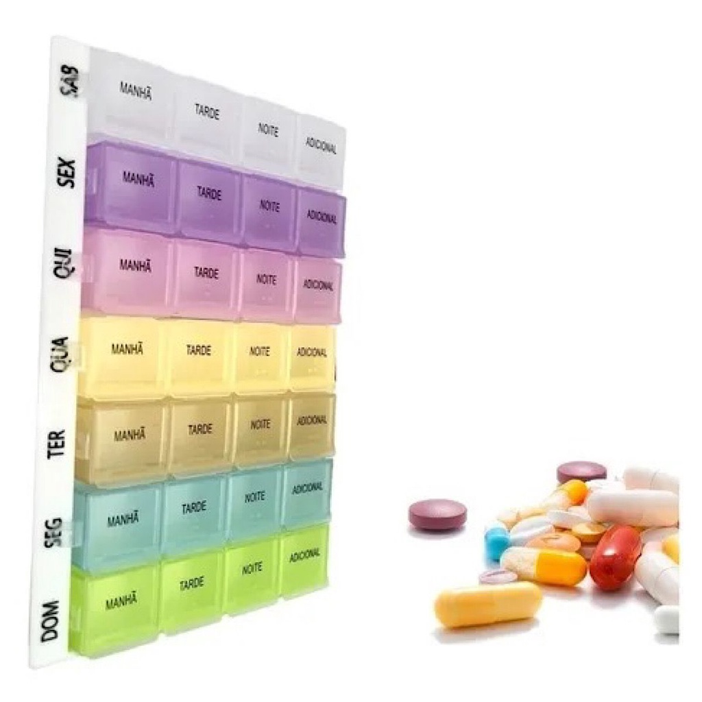 Porta Comprimidos Semanal - Caixinha P/ Vitaminas E Remedios