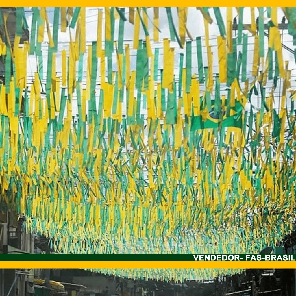 Enfeite Verde e Amarela Bandeirola, Decoração Copa Do Mundo 06-2026-002