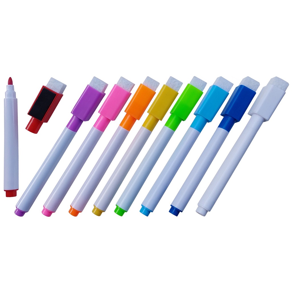 9 Canetas Giz Líquido Colorida para Quadro Preto com Apagador e Imã em Oferta na Shopee