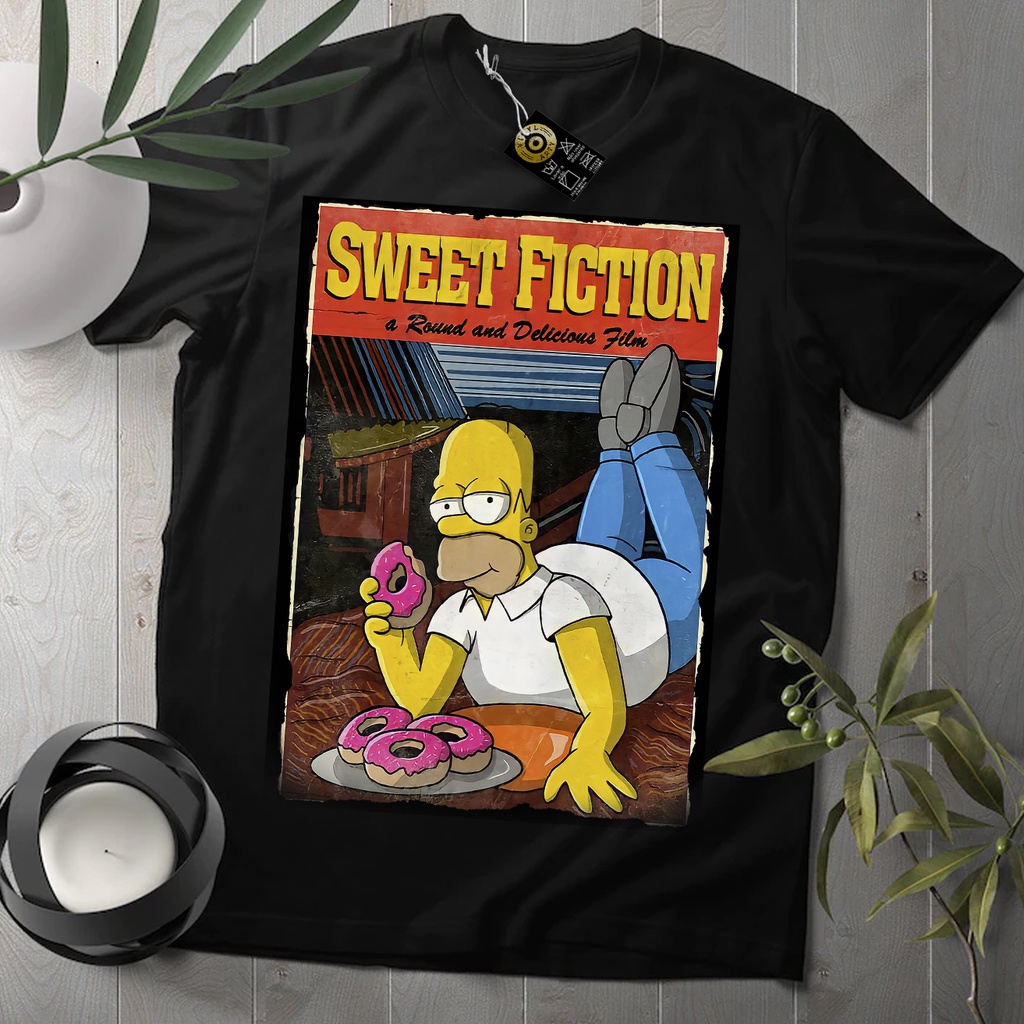 Camiseta   Pulp Fiction Homer Simpson Blusa Anime Camisa Nerd