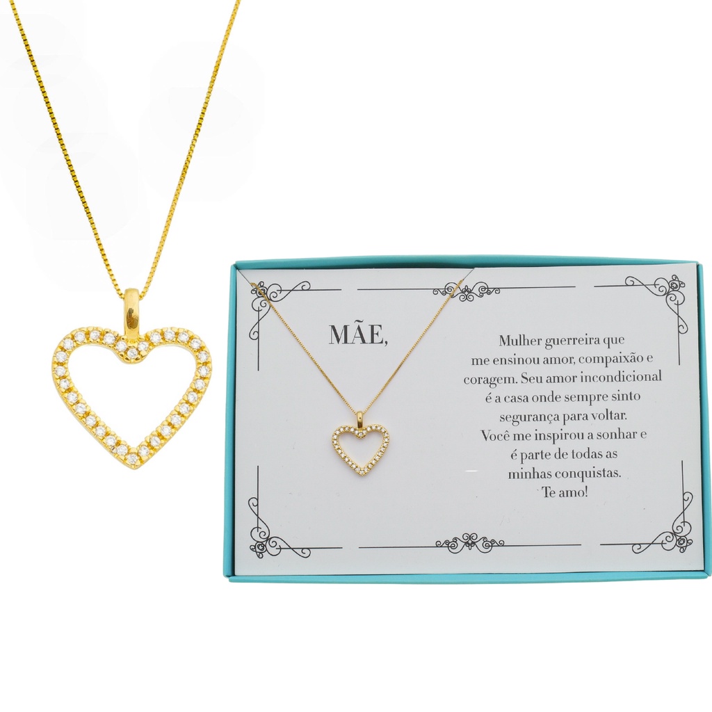 Presente Para Mãe Colar Feminino Folheado Ouro18k Luxo Brilho Tendencia Versátil Moderno Elegante em Oferta na Shopee