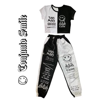 Conjunto smile calça e cropped cor sim cor não / moda gringa, moda blogueira