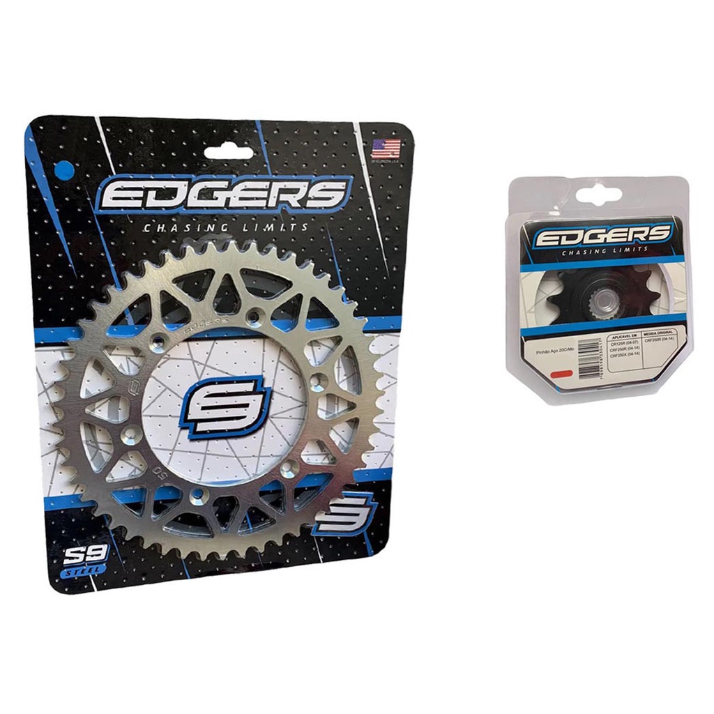 Kit Relação Coroa Pinhão Edgers Crf 250r Crf 250x Cr 125