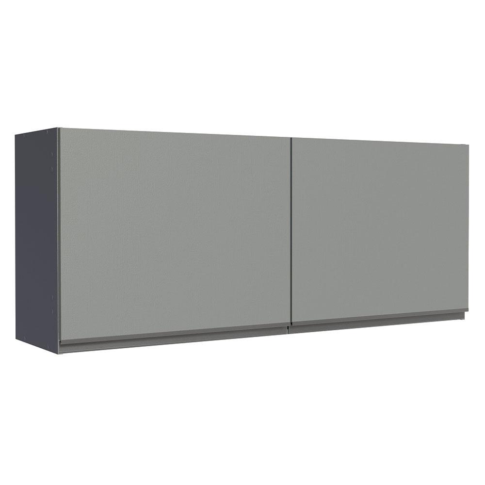 Armário de Cozinha Aéreo 120 x 50 cm 2 Portas Cinza Nice Madesa