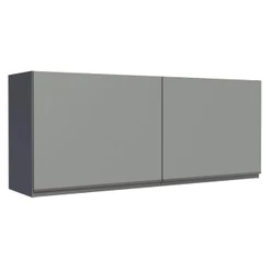 Armário de Cozinha Aéreo 120 x 50 cm 2 Portas Cinza Nice Madesa