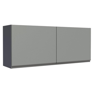 Armário de Cozinha Aéreo 120 x 50 cm 2 Portas Cinza Nice Madesa em Oferta na Shopee