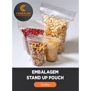 Stand Up Pouch com Zip 10 x 15 - 100 unidades