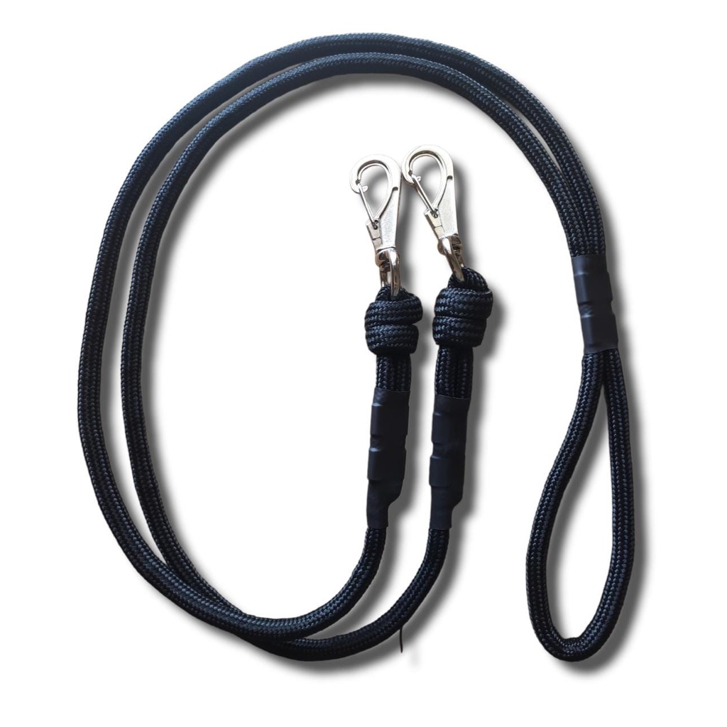 Guia Para Cachorro Dupla para Cães Grande Porte Corda 10 Mm 1,2 Metros