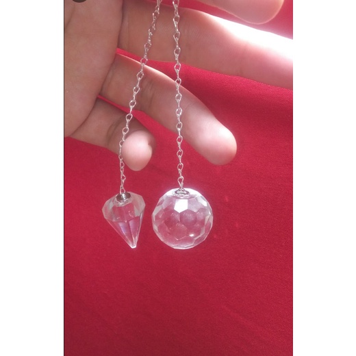 Pêndulo cristal reiki radiestesia com pêndulo esfera facetado briolet
