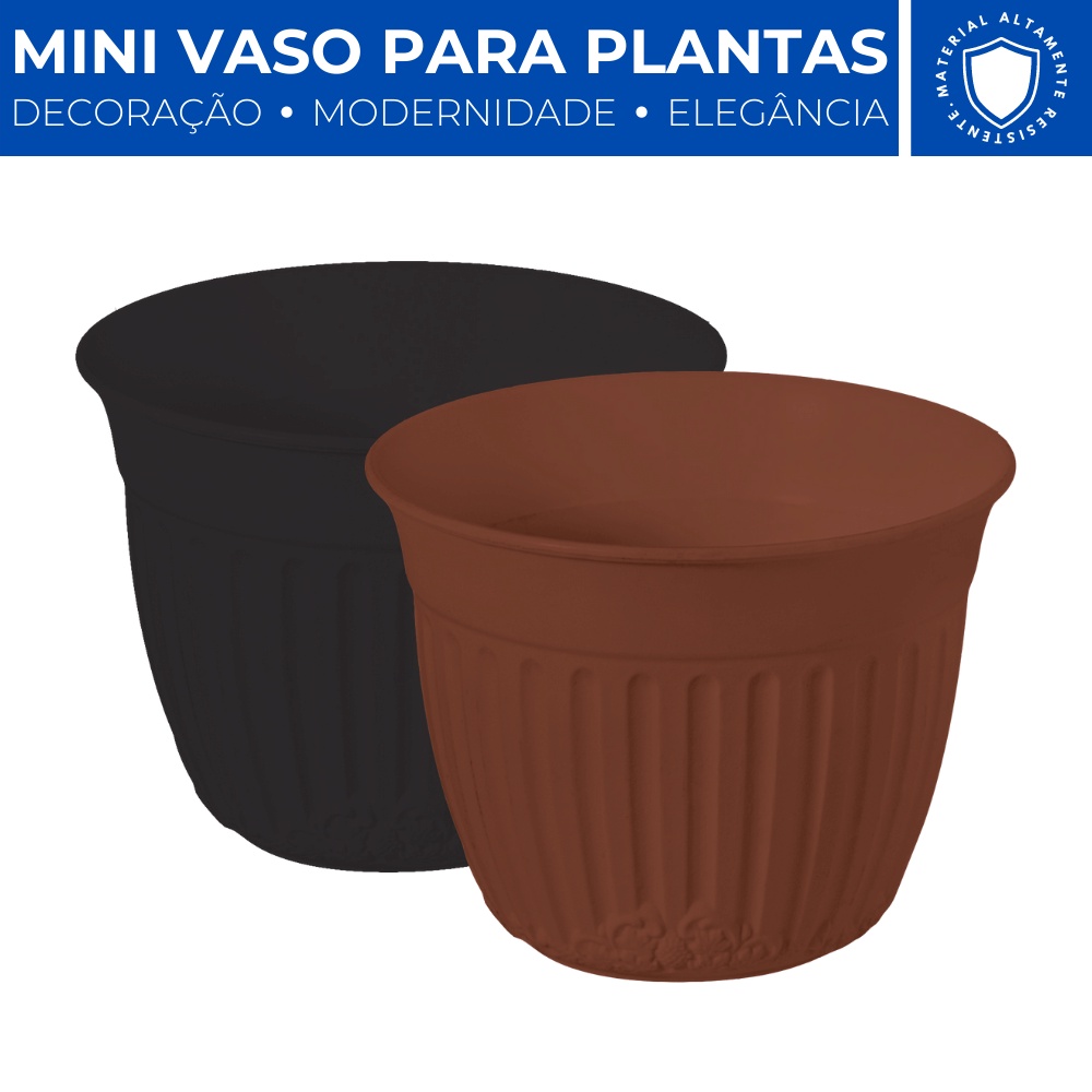 Mini Vaso Plastico Plantas Suculentas Cacto Enfeite Jardim