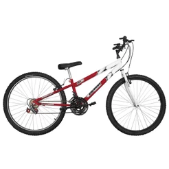 Bicicleta Rebaixada Aro 26 Bicolor Ultra Bikes 18 Marchas Freios V-Brake Quadro 11