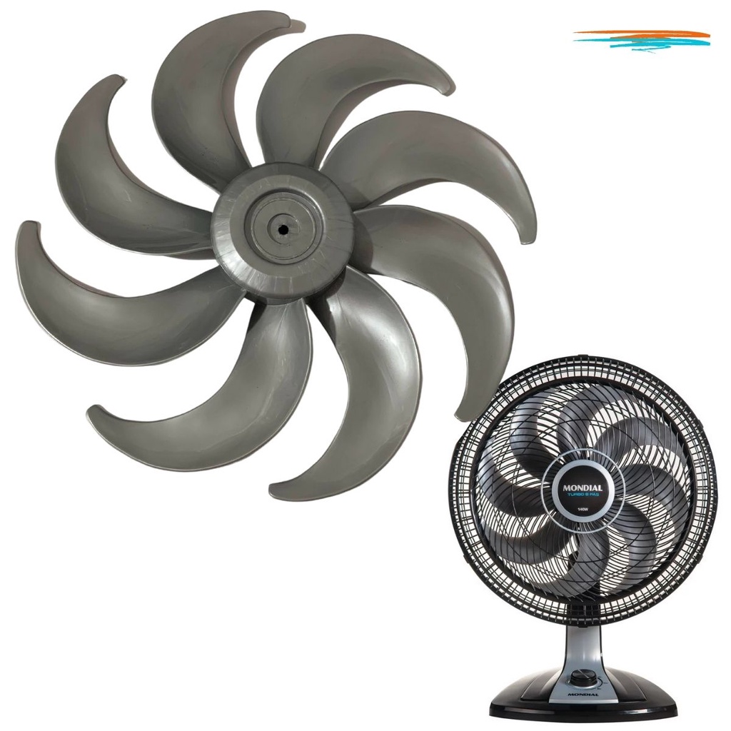 Hélice para Ventilador Mondial 8 pas 40 cm Super Turbo VTX