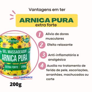 Kit 3 Gel Massageador Arnica Pura Extra Forte Dores
