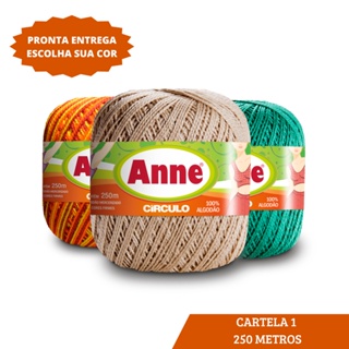 Linha Anne Circulo 250 Metros 100% Algodão - Espessura Fio 2 em Oferta na Shopee