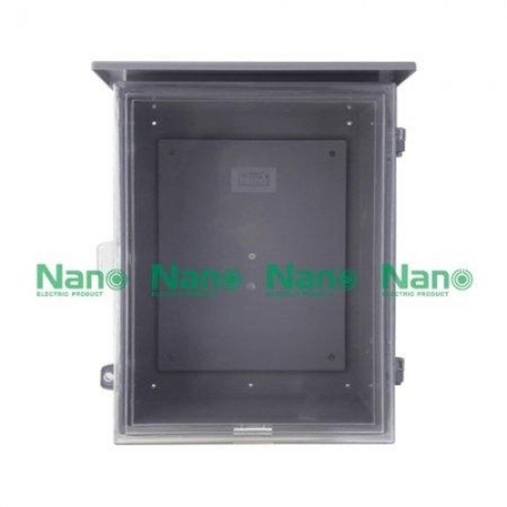 รูปสินค้า NANO Electric® NANO-103CG ตู้กันน้ำพลาสติก มีหลังคา ฝาใส ขนาด 12.5x16x6.50 นิ้ว (324 x 414 x 170 mm) สีเทา