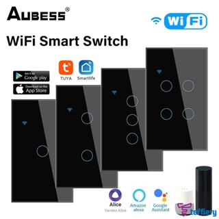 Toque inteligente Interruptor Wifi 100-250v 16a Vida Inteligente/tuya App Cronometragem Voz Controle Remoto Temporizador Trabalho com O Google Alex TEFFIERY Padrão Da Ue