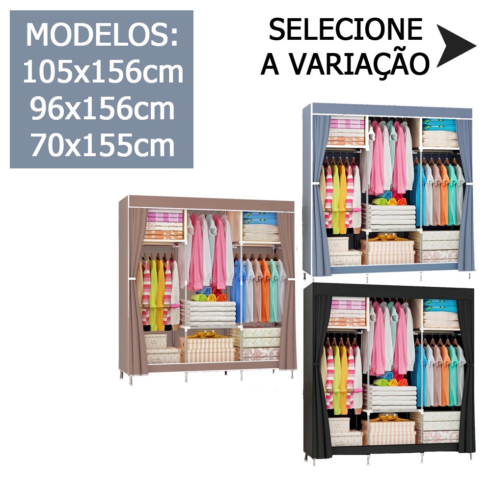 Guarda Roupa Dobrável Armário Organizador para Organizar Roupas - StaremCasa