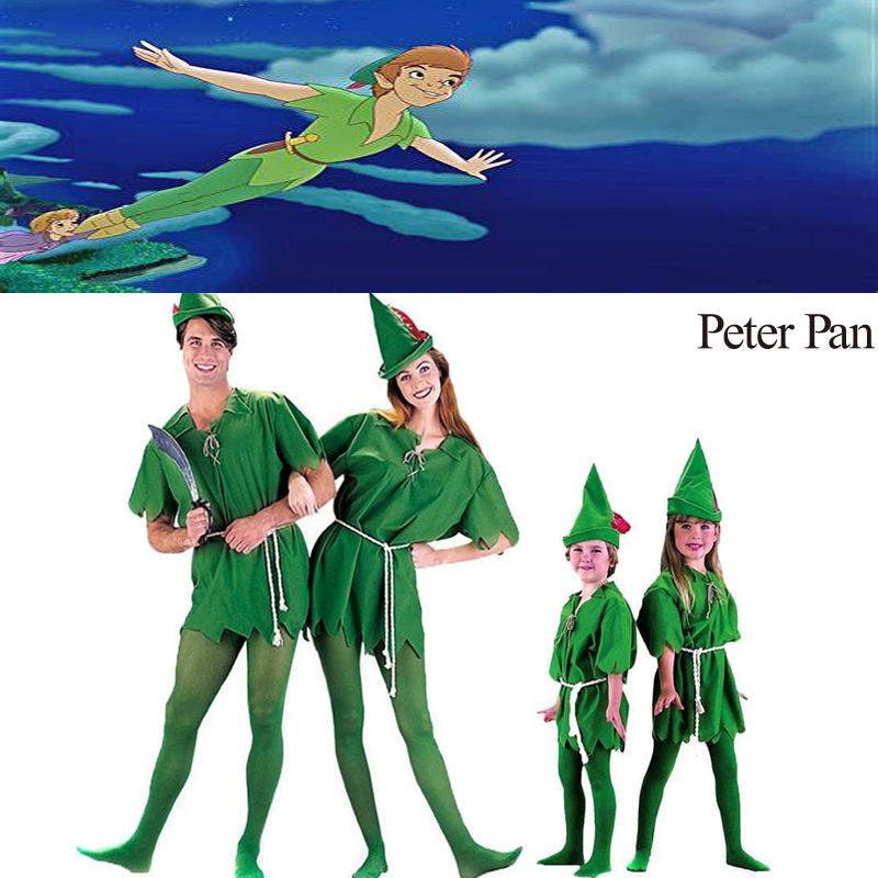 Lindo Peter Pan Robin Hood Storybook Mens Womens Fancy Dress Up Party Fantasia Unissex @