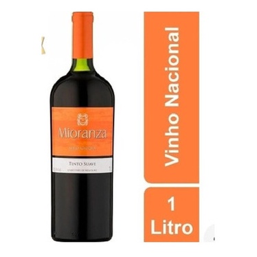 Vinho Tinto Suave Mioranza Garrafa - 1litro Serra Gaúcha
