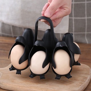 Cozinheiro 3 Em 1 , Loja E Suporte De Ovo Servido , Cozedor Fervido Forma De Pingüim Para Ovos Fervidos Segura 6