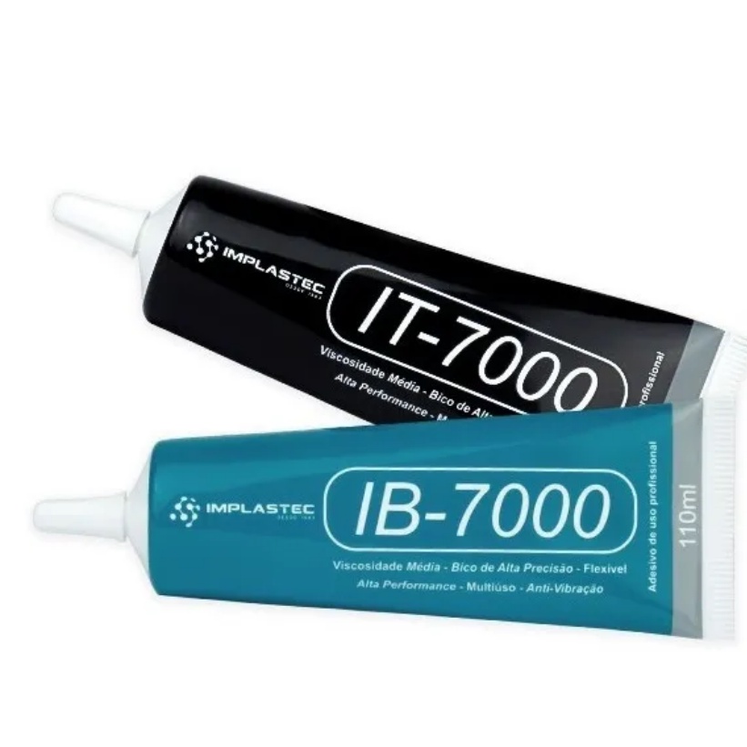Cola TOUCH B-7000 T-7000 Implastec - Cola B7000, T7000 para Fixar Telas Display Touch Celular