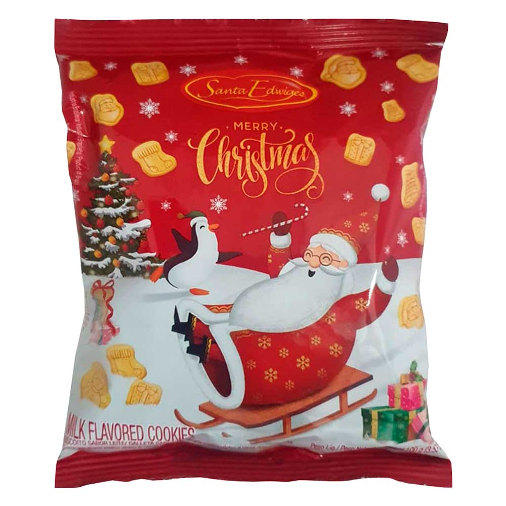 Mini Biscoitos Natalinos Sabor Leite 100g - Santa Edwiges — imagem 2 de 2