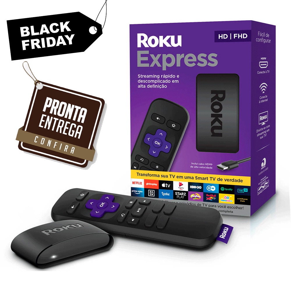 Roku Express Dispositivo Streaming Player, Full HD preço de Black friday