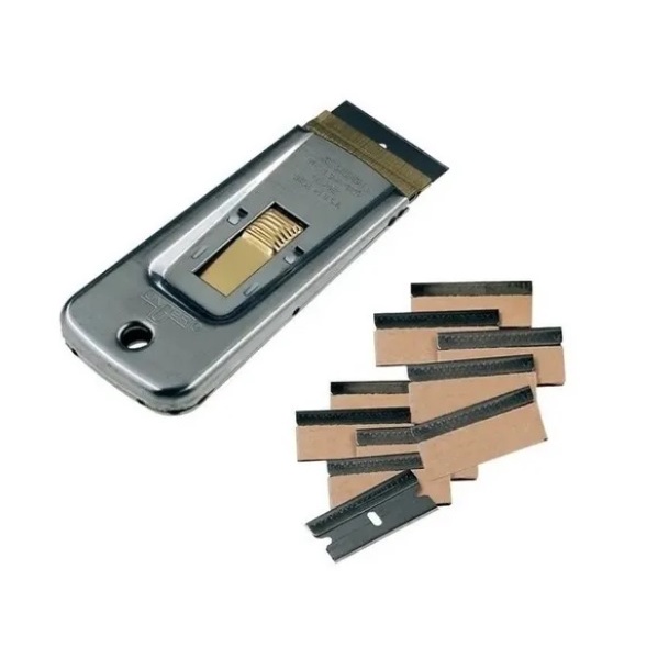 Raspador Unger Ratinho Inox + 10 Lâminas para insulfim película Vinil