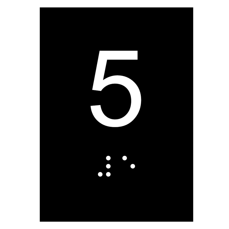 KIT 10 PLACAS BRAILE PS DO 5? ANDAR ELEVADOR PRETO