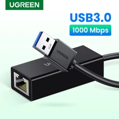 UGREEN Adaptador Ethernet USB 3.0 Placa De Rede 2.0 Para RJ45 Lan PC Windows 10 Xiaomi Mi Box 3/S Nintend Switch