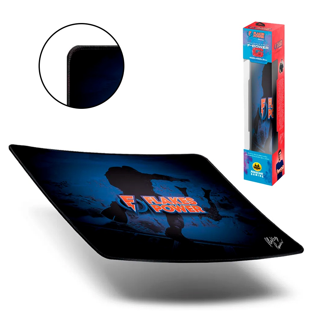 Mousepad gamer flakes power speed g (400x450mm) flkmp002