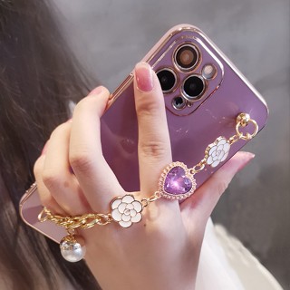Revestimento Capa Moto G60 G20 G30 E20 E7 G9 Plus E20 E6S 2020 Pulseira De Cristal De Luxo Corrente Traseira De Silicone Macio