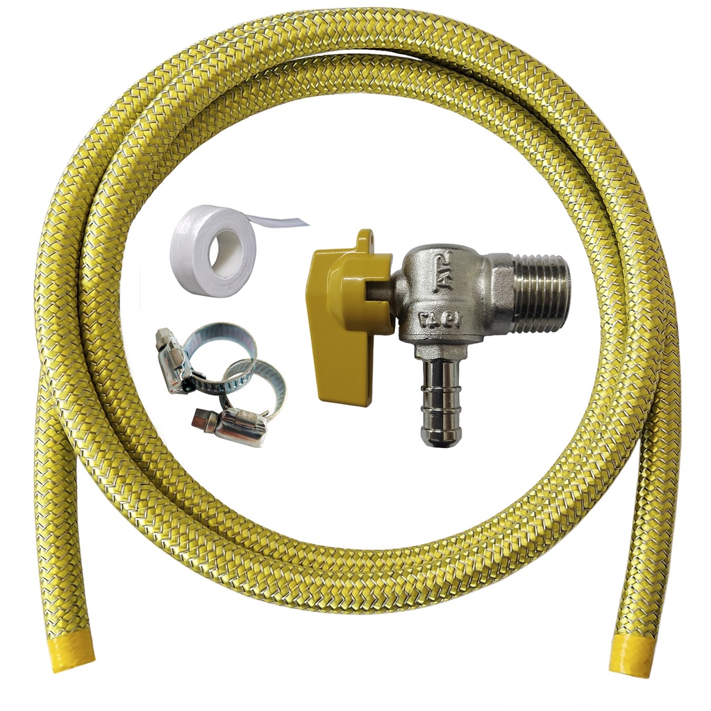 Kit Gas Encanado para Cooktop Forno e Fogão com Registro de bico e