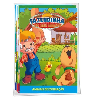 Solapa Média de Histórias (Pct com 08 temas diferentes) - Fazendinha do Seu Lobato
