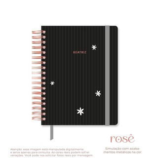Planner Inside Preto Listrado - Sem Data | Shopee Brasil
