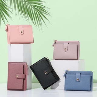 Carteira Feminino De Couro PU Ferrolho Coin Purse Bolso Com Zíper