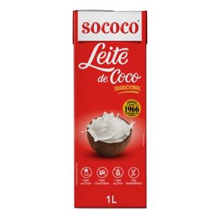 Leite De Coco Tradicional TP - Sococo 1L em Oferta na Shopee