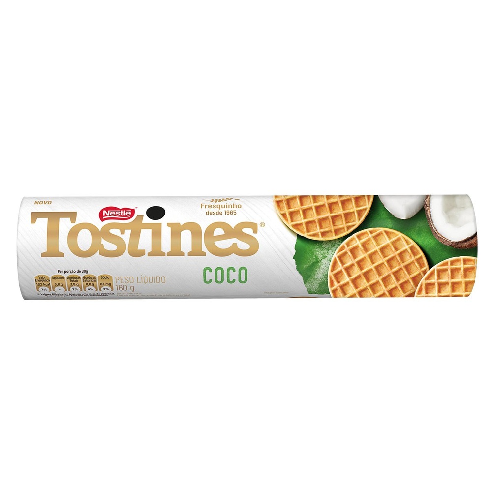Biscoito TOSTINES Coco 160g