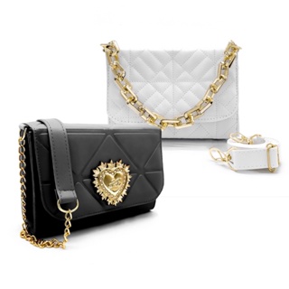 Kit Duas Bolsas Transversais Feminina Luxo E Bolsa Coração em Oferta na Shopee