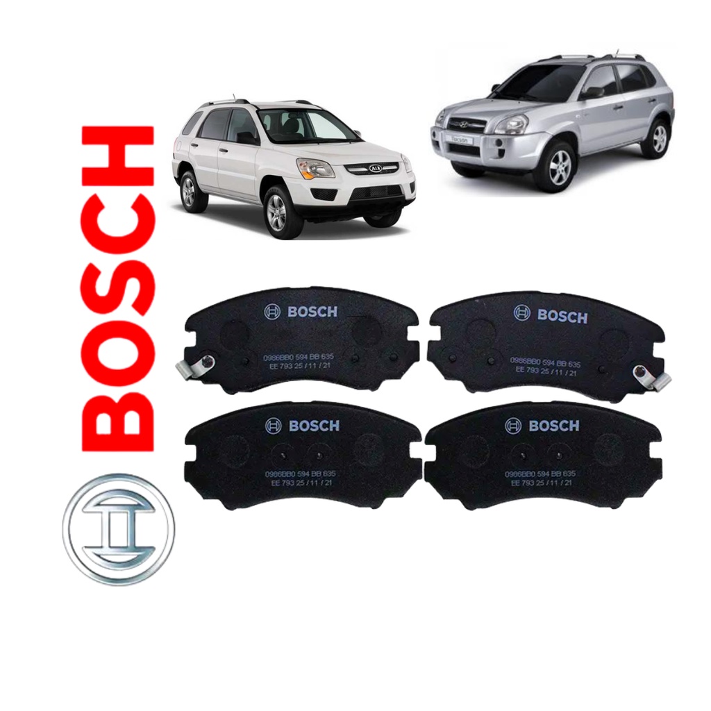 Jogo Pastilha De Freio Dianteira Sportage Tucson 2.0 2.7 2005 a 2010 Original Bosch