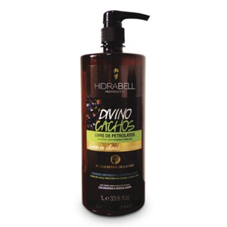 Leave-in Creme de Pentear Cabelos Cacheados e Ondulados, Protetor térmico 1L Hidrabell