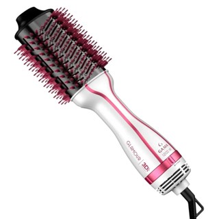 Escova Secadora Gama Glamour Pink Brush 3D 1.200W Branco / Rosa / Preto