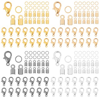 40pcs Anéis + 20pcs Fechos Conjunto De Ganchos De Salto Aberto Para Pulseiras Colares De Jóias Kit De Bricolagem