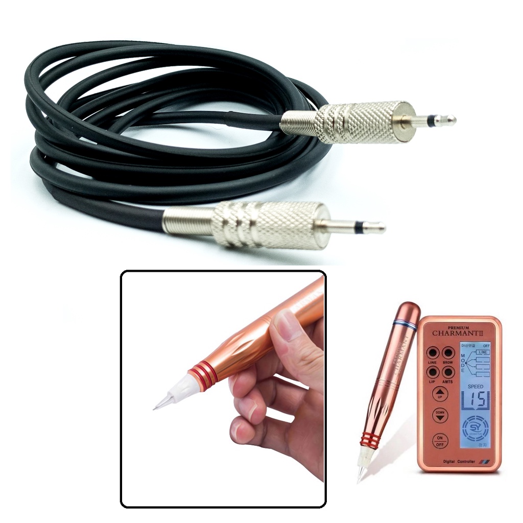 Cabo Para Dermógrafo Charmant  1 e 2 Premium Conexão P1 P1  1.0 metro
